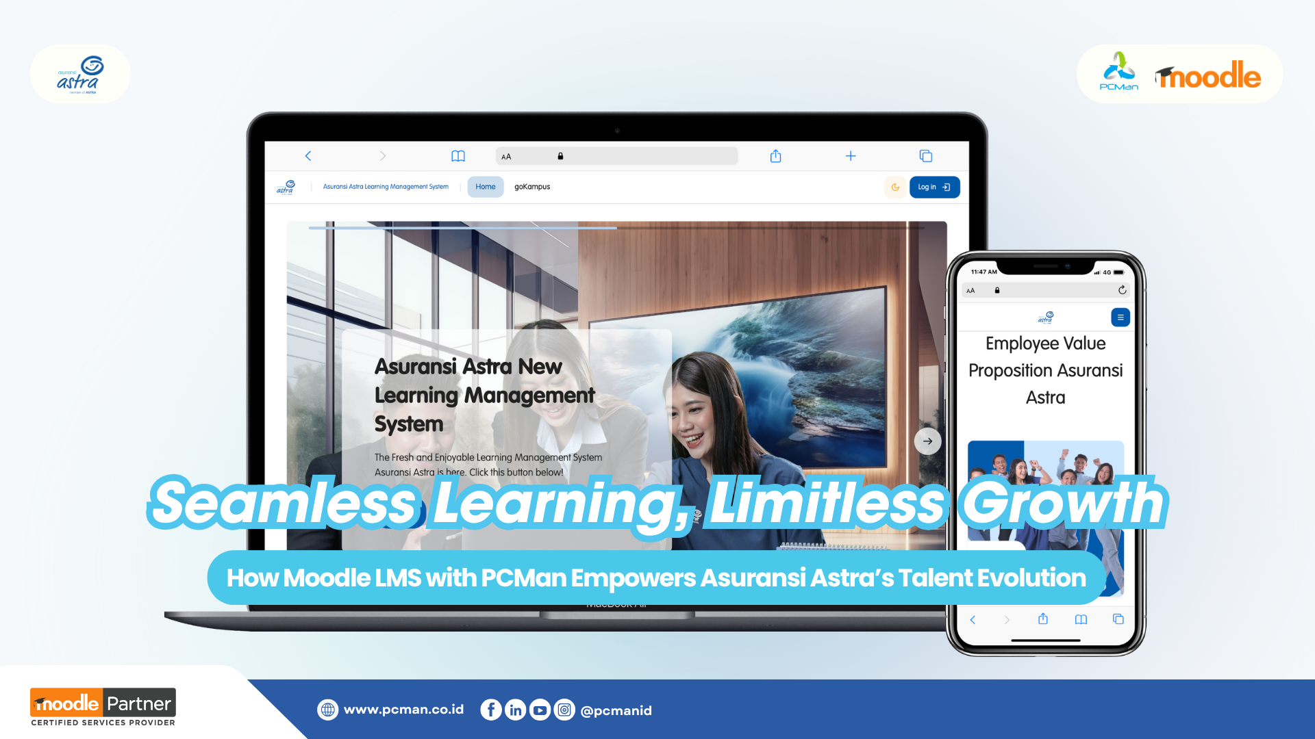 How Moodle LMS with PCMan Empowers Asuransi Astra Talent Evolution